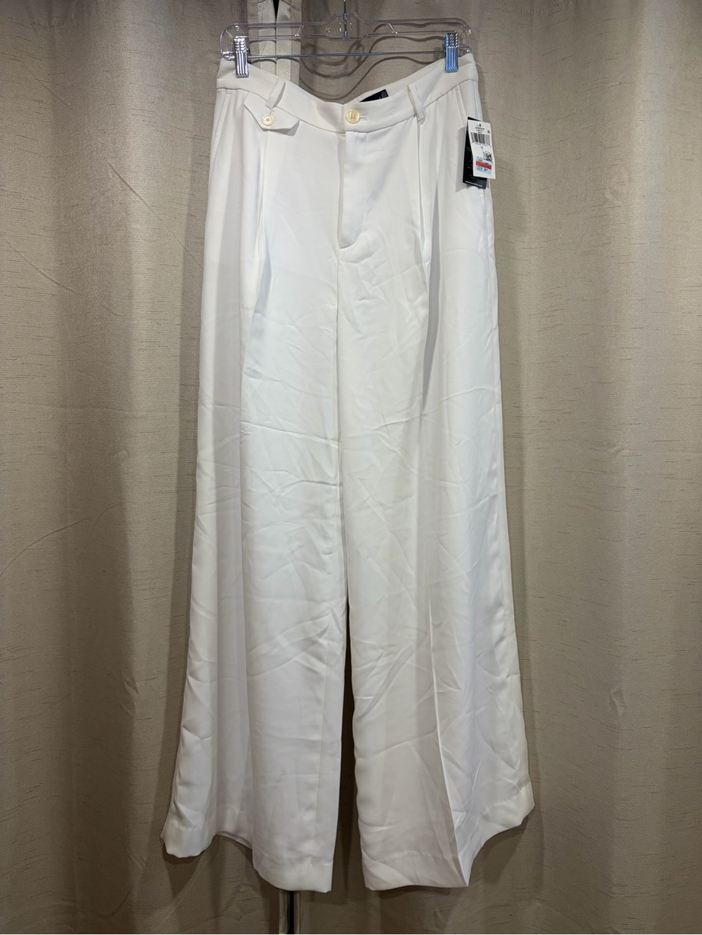 Lauren by Ralph Lauren Wide-Leg White Trousers